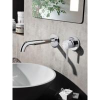 Wastafelmengkraan Hotbath Buddy Inbouw 3+3 Inbouwsysteem 1-hendel Gebogen 16.4 cm Chroom - thumbnail