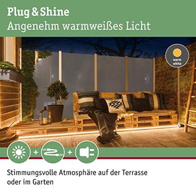 Paulmann Stripe Smooth 94681 Verlichtingssysteem Plug&Shine LED-strip LED 46 W Warmwit Zwart Paulmann Stripe Smooth 94681 Verlichtingssysteem Plug&Shine LED-strip LED 46 W Warmwit Zwart