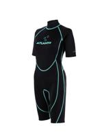 Atlantis 2Mm Adventure Shorty Wetsuit Dames Black/Turquoise 12 - thumbnail