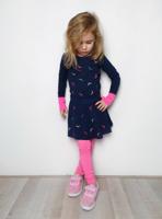 B.Nosy Meisjes jurk met AO borduurwerk 'V' - Space blauw - thumbnail