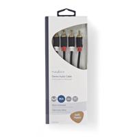 Nedis Stereo-Audiokabel | 2x RCA Male | 2x RCA Male | 2 m | 1 stuks - CABW24200AT20 CABW24200AT20 - thumbnail