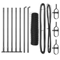 VidaXL Afrasteringspaal grijs 10 x 0,4 m (36 mm gaas) staal en pvc - thumbnail