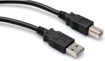 Hosa Hoge snelheid USB-kabel type A naar type B 10 voet (zwart)