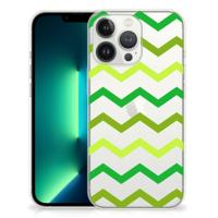 iPhone 13 Pro Max | TPU bumper | Zigzag Groen - thumbnail