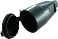 Enzo Contra stekker Prikkabel zwart PVC - 6185800 - thumbnail