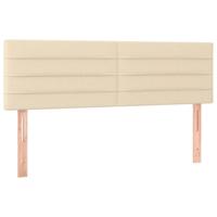 Hoofdborden 2 st 72x5x78/88 cm stof crmekleurig - thumbnail