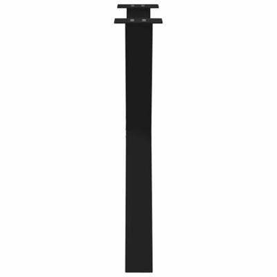 Eettafelpoten 2 st X-vormig 80x(72-73) cm staal zwart