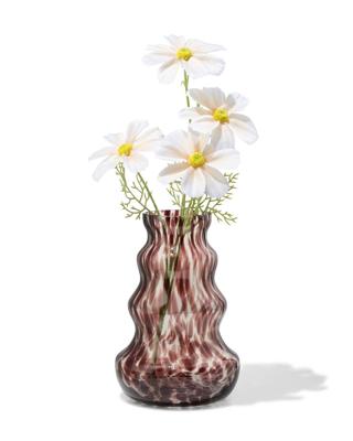 HEMA Vaas ⌀16x24cm glas organisch camouflage (bruin)