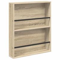 Tijdschrift Rek 2 pcs Sonoma Eiken 60 x 12 x 70 cm Bewerkt hout - thumbnail