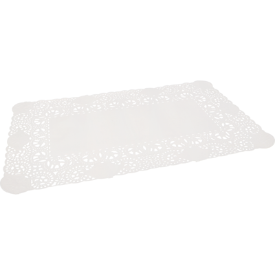 Taartrand | papier | 30x18cm | rechthoekig | wit | 2000 stuks