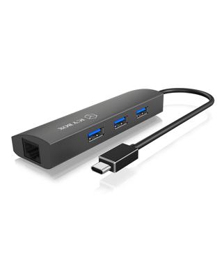 ICY BOX USB-C (USB 3.2 Gen 2) multiport hub 4 poorten Antraciet ICY BOX USB-C (USB 3.2 Gen 2) multiport hub 4 poorten Antraciet
