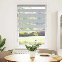 VidaXL Zebra rolgordijn 90x100 cm stofbreedte 85,9 cm lichtgrijs - thumbnail