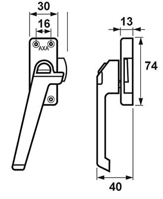 AXA Raamsluiting 3308 - LS - F8 Zwart - thumbnail