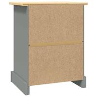 VidaXL Nachtkastje 53x39x67 cm mexicaans grenenhout corona-stijl grijs - thumbnail