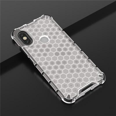 Voor Galaxy A20s shock proof honingraat PC + TPU case (wit)