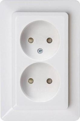 Enzo Kopp hk02 wit inbouw stopcontact dubbel