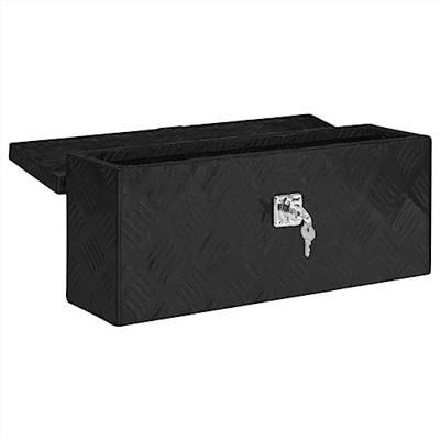 VidaXL Opbergbox 50x15x20,5 cm aluminium zwart