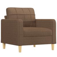 3-delige Loungeset met kussens stof bruin - thumbnail
