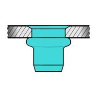Gesipa Blindklinkmoer | klinknagelschacht d x l 7 x 12,5 mm M5 | RVS A2 kleine kop | 500 stuks - 1433728 1433728 - thumbnail