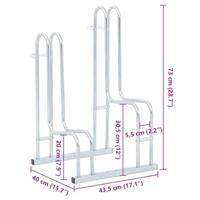 VidaXL Fietsstandaard voor 2 fietsen vrijstaand gegalvaniseerd staal - thumbnail