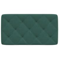 Hoofdbordkussen 80 cm fluweel donkergroen - thumbnail