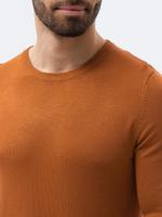 Edoti - Heren Sweater - Camel - Aansluitend - Ronde Halslijn - thumbnail