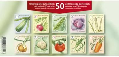 Postzegel belgie waarde 1 zelfklevend 5x10 stuks