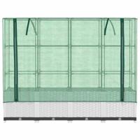 Plantenbak verhoogd met kashoes 160x40x138 cm rattanlook - thumbnail