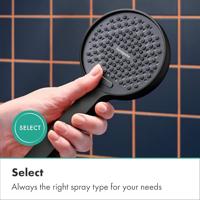 hansgrohe Activera S doucheset 95 - 2jet - EcoSmart unica - met glijstang 65cm - mat zwart 28044670 - thumbnail