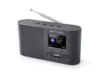 Muse M-112 DBT - DAB radio en wekkerradio met dubbel alarm (FM, DAB, DAB+, Bluetooth, AUX-ingang, hoofdtelefoonaansluiting), zwart - thumbnail