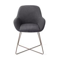 Jesper Home Eetkamerstoel 'Kushi' Cross Rose, kleur Black-Out - thumbnail