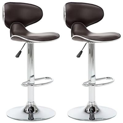 VidaXL Barstoelen 2 st kunstleer bruin