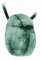 Smaragd Trommelsteen Hanger Geboord - thumbnail