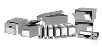 Elba archiefcontainer, ft 34,5 x 45 x 28 cm, grijs en wit - thumbnail