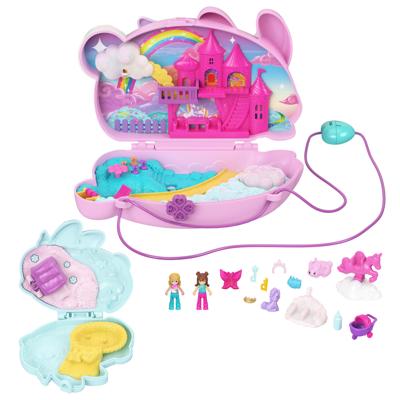 Polly Pocket - 2-in-1 Konijnenspeelset - Met 2 figuren en 12 accessoires - Polly Pocket - JFT88