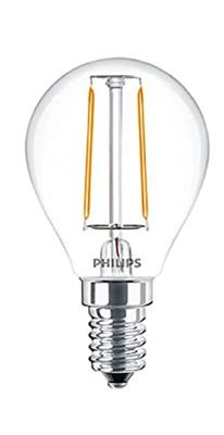 Philips LED filament kogel 2-25W E27 827 P45 helder LED3745 Philips LED filament kogel 2-25W E27 827 P45 helder LED3745