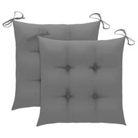 VidaXL Stoelkussens 2 st 40x40x7 cm oxford stof grijs - thumbnail