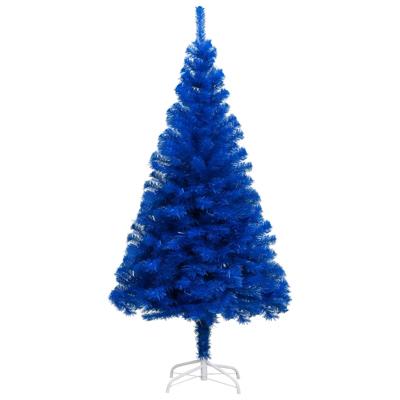VidaXL Kunstkerstboom met standaard 120 cm pvc blauw