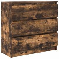 Dressoir 80x35x76 cm spaanplaat gerookt eikenkleurig - thumbnail