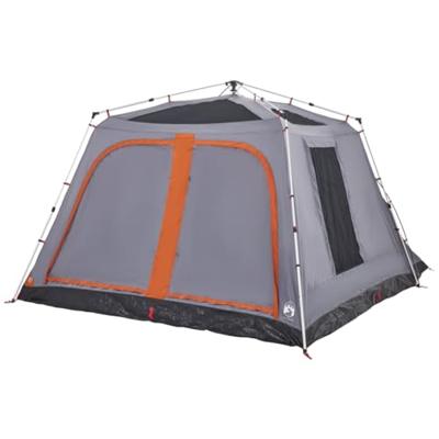 VidaXL Tent met luifel 9-persoons snelontgrendeling grijs en oranje VidaXL Tent met luifel 9-persoons snelontgrendeling grijs en oranje