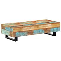 Salontafel 120x50x30 cm massief gerecycled hout en staal - thumbnail
