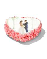 HEMA Fototaart hart red velvet 8 p. - thumbnail