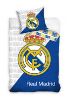Real Madrid CF dekbedovertrek 140 x 200 cm wit/blauw 60 x 80 cm - thumbnail