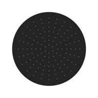Wiesbaden luxe mess.hoofddouche rond 300 mmx8 mm mat-zwart - thumbnail