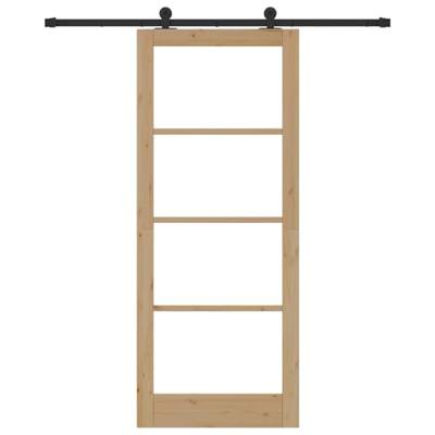 Schuifdeur ORKDAL Bruin 86 x 211 cm Hout en metaal