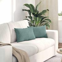 VidaXL Sofa kussens 2 stuks zeegroen 50 x 30 cm cordstof - thumbnail