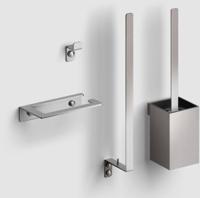 Clou Fold toilet accessoires 4-delig geborsteld rvs - thumbnail