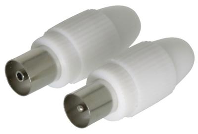 Valueline VLSB40999W Coaxconnector Male + Female Wit