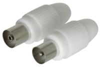 Valueline VLSB40999W Coaxconnector Male + Female Wit - thumbnail