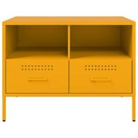 Tv-meubel 68x39x50,5 cm koudgewalst staal mosterdgeel - thumbnail